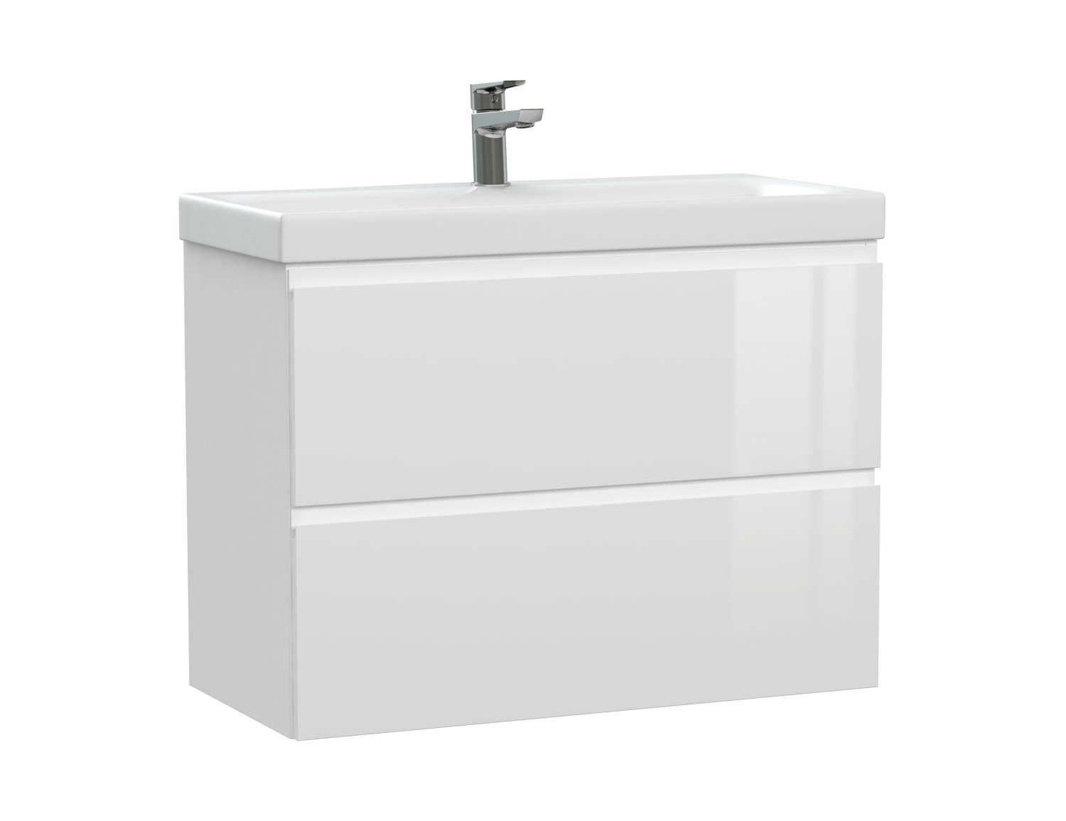 Тумба подвесная Cersanit MODUO 80 узкая белый под раковину S-UM-MOD80SL/1 (MODUO SLIM 80) (64126)