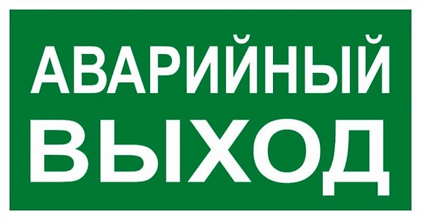 Знак наклейка E23 "Указатель аварийного выхода" (150x300) Г…