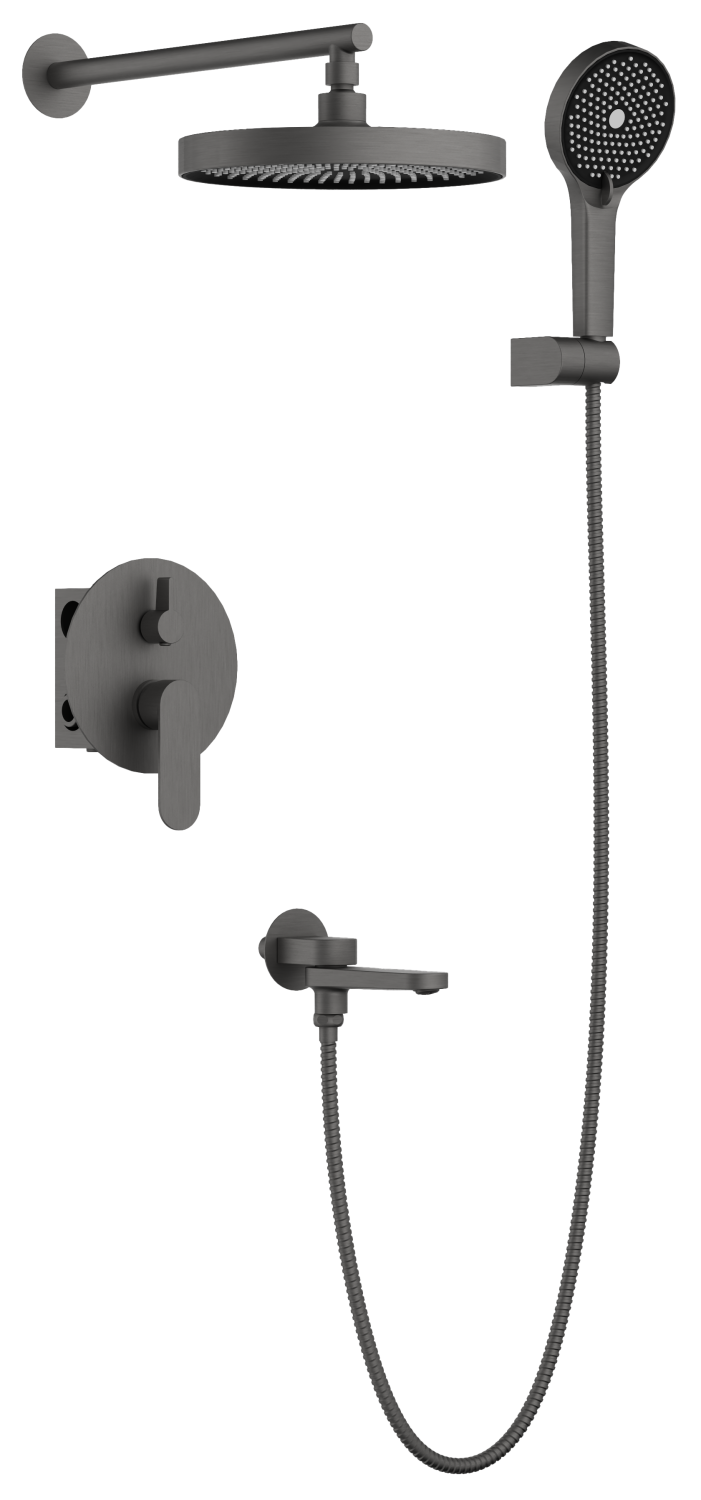 Душевая система BELZ встроенная оружейная сталь (B80713-3)