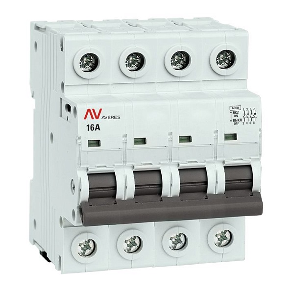 Выключатель нагрузки AVN 4P 16A EKF AVERES avn-4-16-av