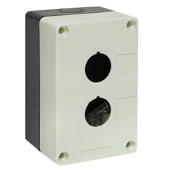 Корпус КП102 пластиковый 2 кнопки белый EKF PROxima cpb-102-w