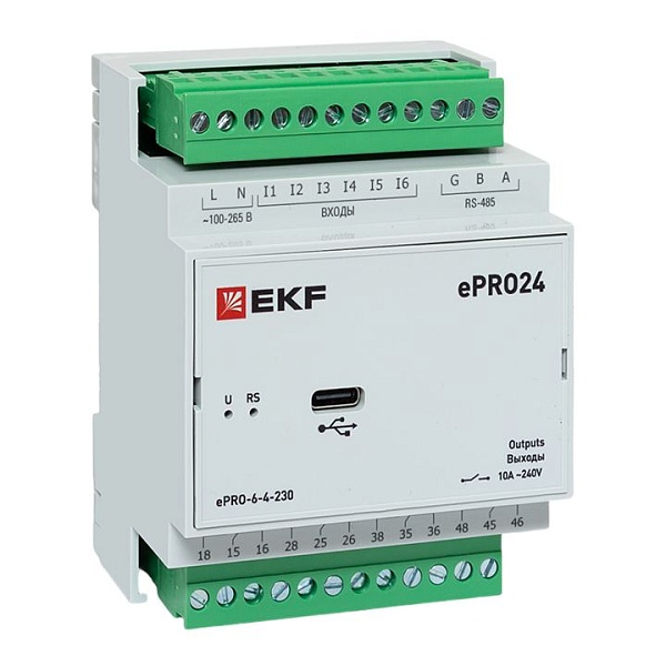 Модуль расширения ePRO24 удаленного управления 6вх\4вых 230В EKF PROxima ePRO-6-4-230