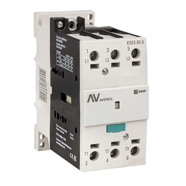 Контактор КМЭ 60А 230В АС EKF AVERES ctr-s-60-00-230-av