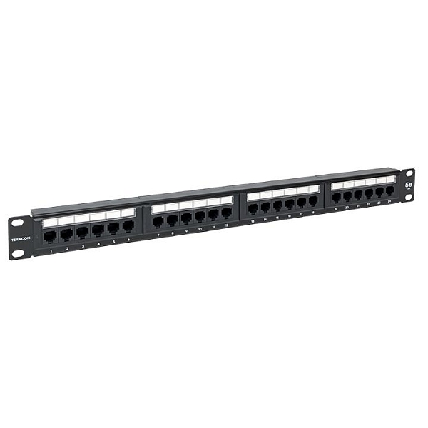 Патч-панель TERACOM 19'' Cat.5E 1U неэкранированная UTP 24 …