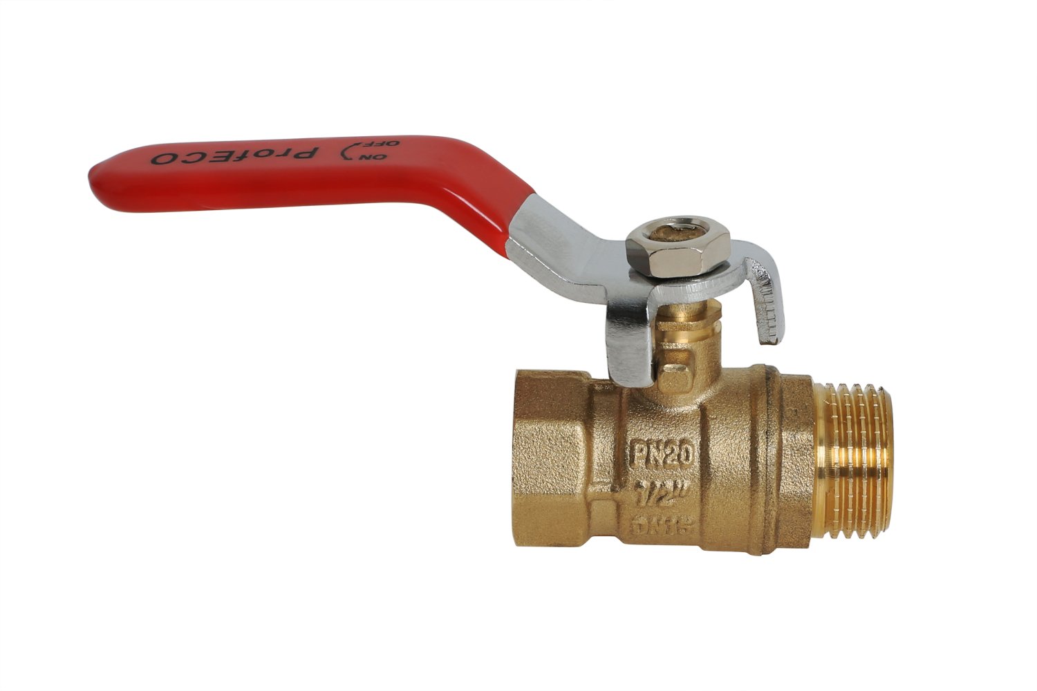 Кран шаровой ProfECO 1/2 ВР-НР муфтовый ручка Ду15 Ру20 (11…