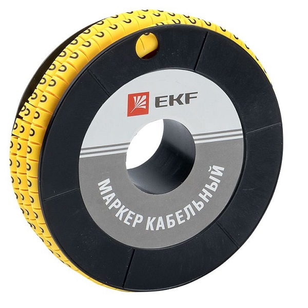 Маркер кабельный 2,5 мм2 "0" (1000 шт.) (ЕС-1) EKF PROxima …