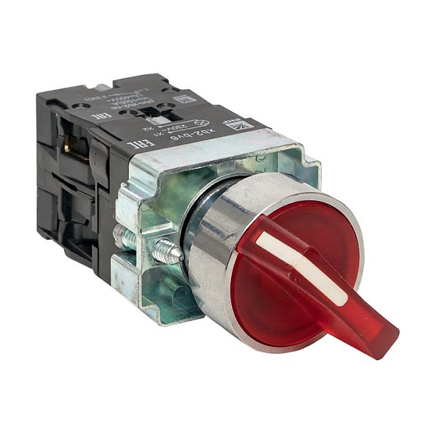Переключатель BD21 2P c красной подсветкой 230В NO EKF PROxima xb2-bk21-r-230