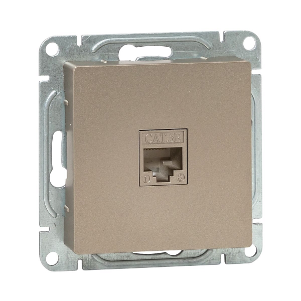 Механизм розетки RJ45 (cat5), шампань Эпика