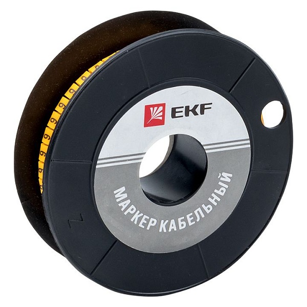 Маркер кабельный 4,0 мм2 "6" (500 шт.) (ЕС-2) EKF PROxima p…