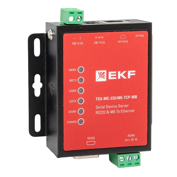 Преобразователь RS-232/485 в Ethernet, Modbus TCP/RTU/ASCII TSX