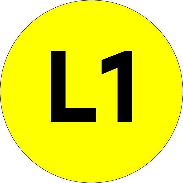 Наклейка "L1" d=20 EKF PROxima an-2-15