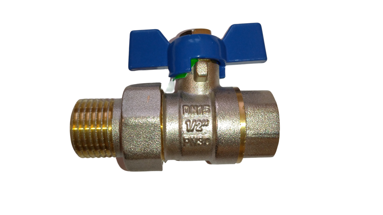 Кран шаровой с американкой RM-L 1/2 никелированный бабочка …