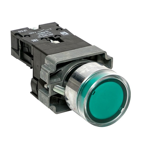 Кнопка BA31 с подсветкой 230В зеленая NO IP65 EKF PROxima xb2-bw31-230-65