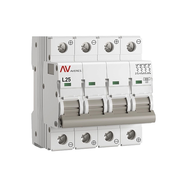 Выключатель автоматический AV-6 DC 4P 25A (L) 6kA EKF AVERE…