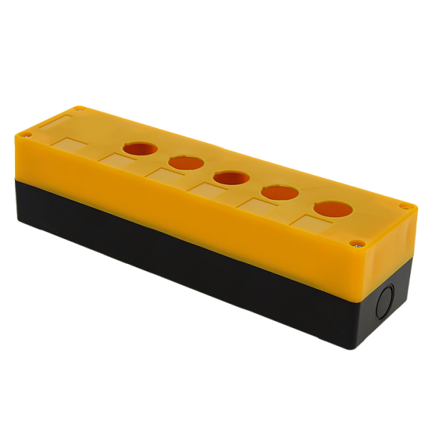 Корпус КП105 пластиковый 5 кнопок желтый EKF PROxima cpb-105-o
