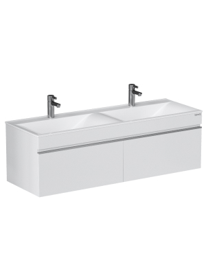 Тумба подвесная Velvex Pulsus 140 белая под раковину rkPUL.140-81 (Pulsus) (tp.PUL.PUL.140.2Y белый глянец)