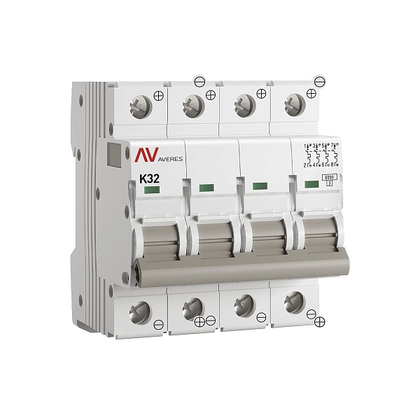Выключатель автоматический AV-6 DC 4P 32A (K) 6kA EKF AVERE…