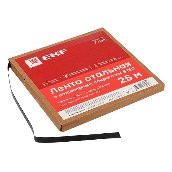 Лента стальная с полимерным покрытием STEC 12x0,45 (25м.) E…