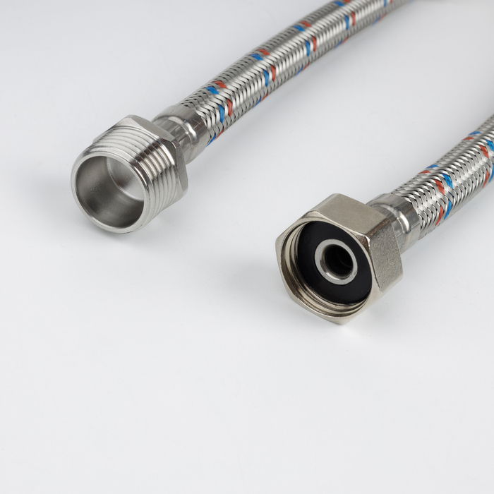 Гибкая подводка IDDIS Optima Home F1/2xM1/2, SS304, латунь,…