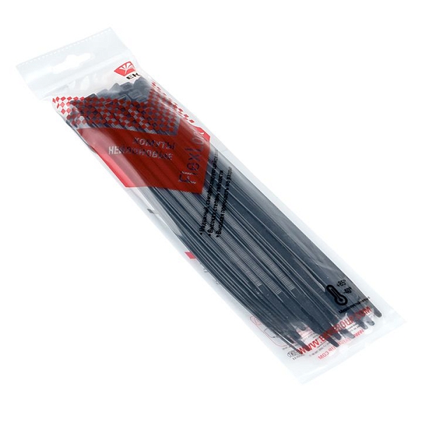 Хомут P6.6 стандартный (ч), 4.8x200 (50шт) FlexLock PROxima…