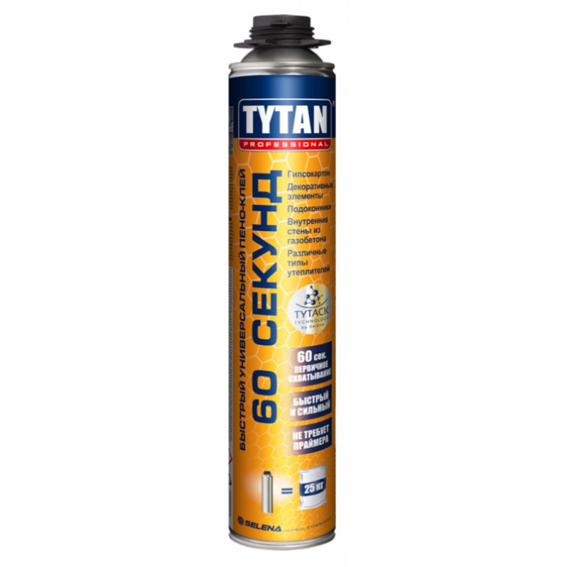 Клей-пена Tytan (Титан) Professional 60 секунд быстрый GUN (26296) 750 мл