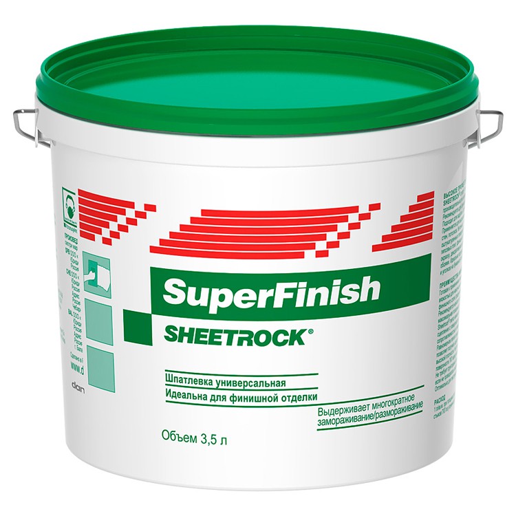 Шпатлевка универсальная Sheetrock (Шитрок) SuperFinish 3,5 л