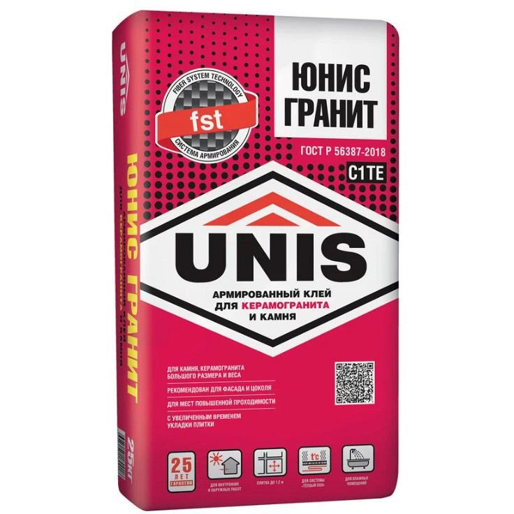 Клей для плитки Юнис (Unis) Гранит 25 кг