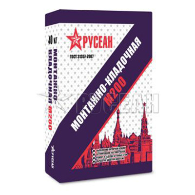 Смесь монтажно-кладочная Русеан (Rusean) М-200 40 кг