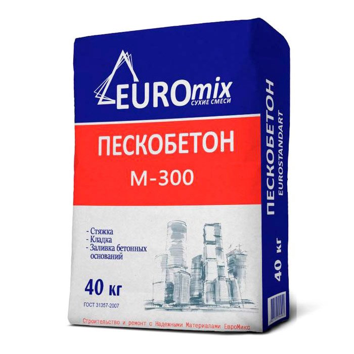 Пескобетон Euromix (Евромикс) М-300 40 кг