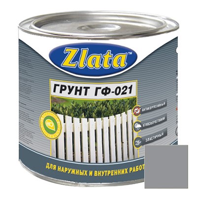 Грунтовка Zlata (Злата) ГФ-021 серая 0,9 кг