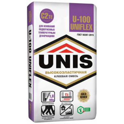 Клей для плитки Юнис (Unis) Унифлекс U-100 25 кг