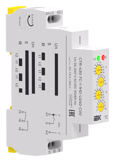 Реле циклическое TC 1 контакт 24-240В AC/DC IEK