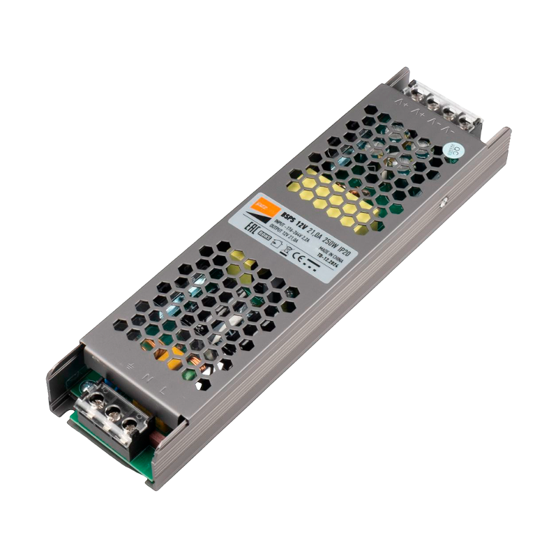 Драйвер для светодиодной ленты BSPS 12V21,00A=250W IP20 3 г.гар.