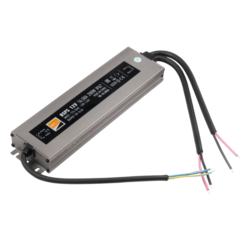 Драйвер для светодиодной ленты LED BSPS 12V16,5A=200W (new) влагозащищенный IP67