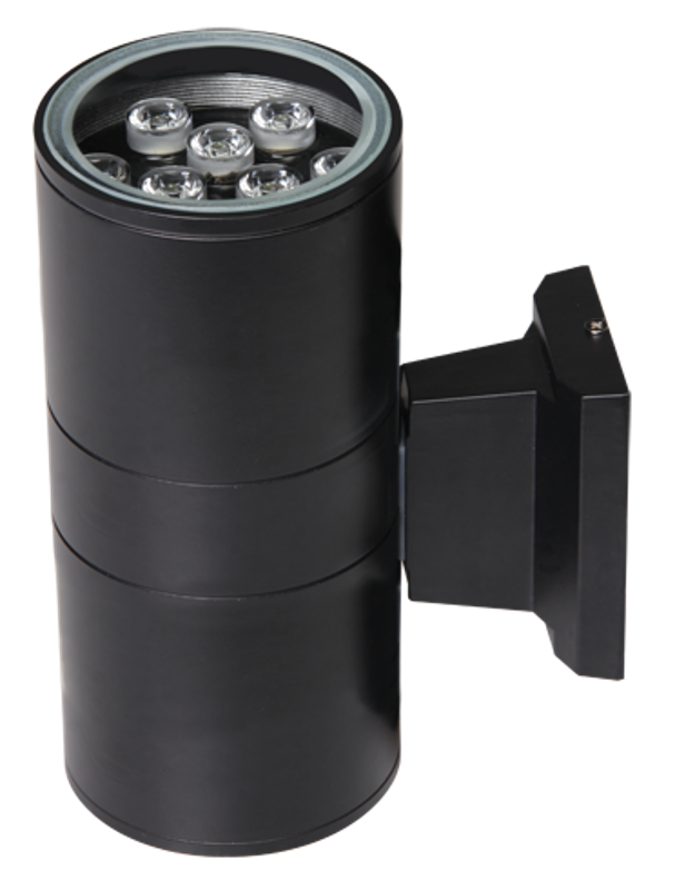 Светильник светодиодный архитектурный ДБУ PWL-245110/24D 2x9Вт 6500K IP65 фасадный черный