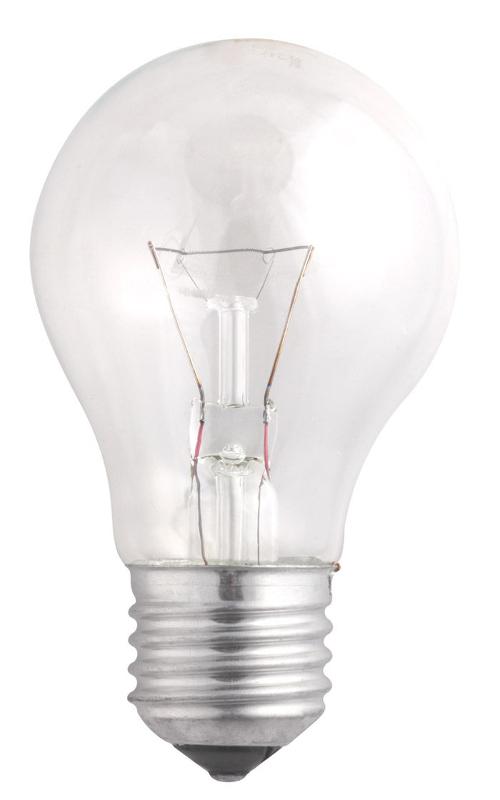 Лампа накаливания ЛОН  60Вт Е27 240В A55 clear (Б 230-60-5)