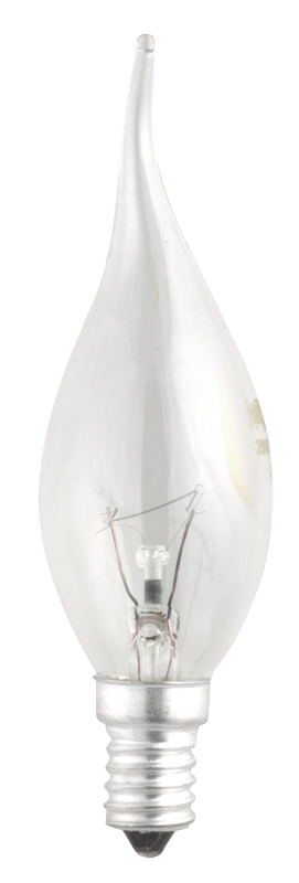 Лампа накаливания ЛОН 40Вт E14 220В CT35 clear свеча на ветру
