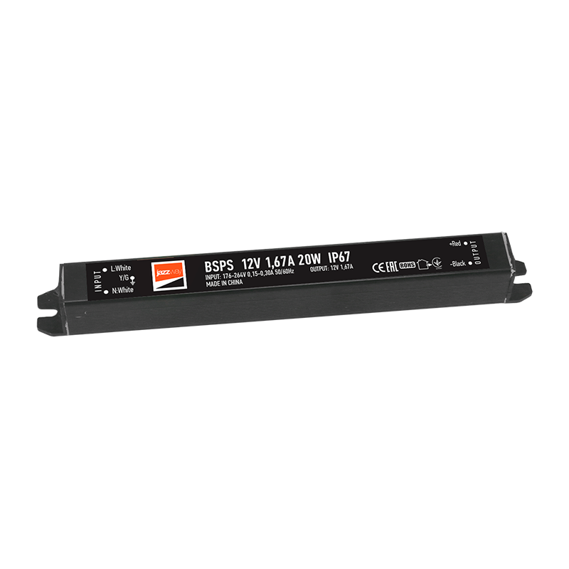 Драйвер для ленты BSPS 12V1,67A=20W IP67 3 г.гар.