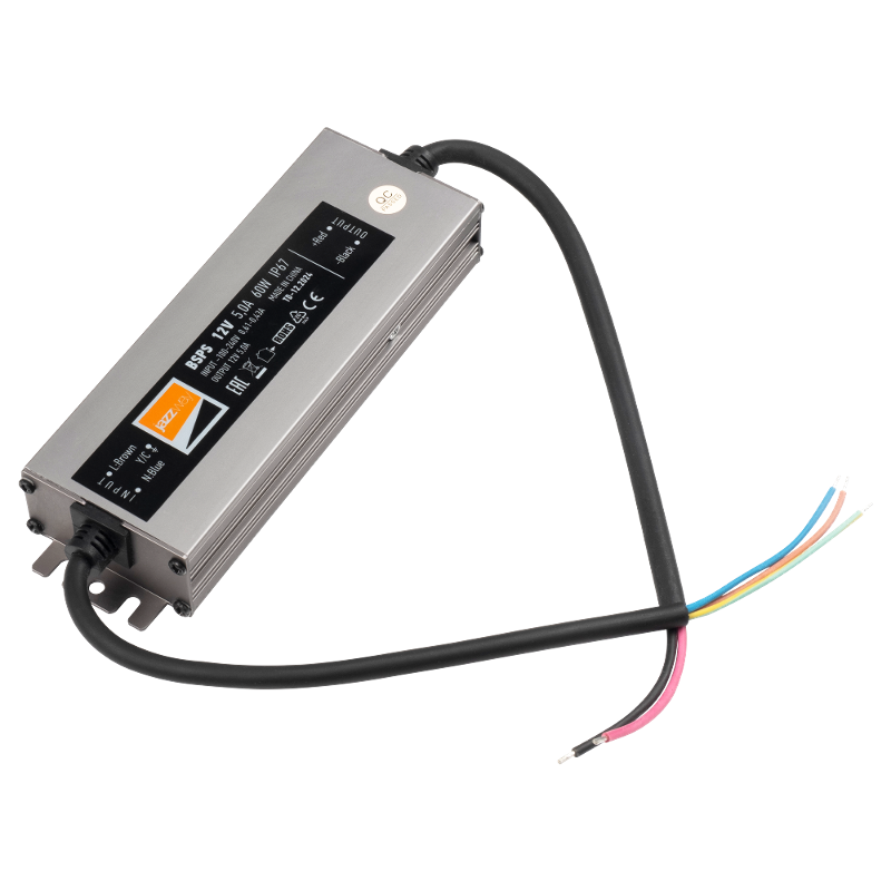 Драйвер для светодиодной ленты LED BSPS  12V5,0A=60W (new) влагозащищенный IP67