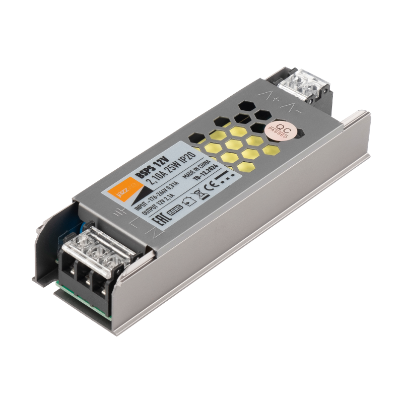 Драйвер для светодиодной ленты BSPS 12V2,10A=25W IP20 3 г.гар.