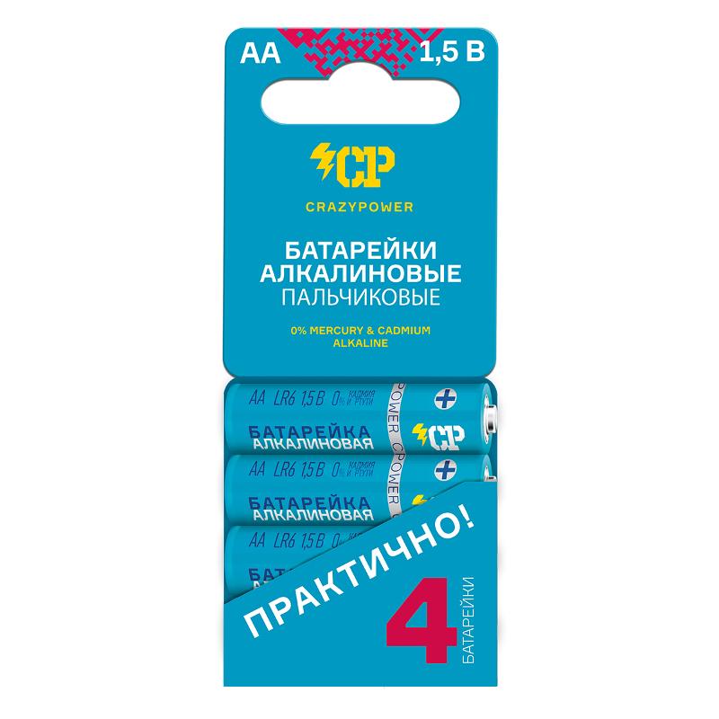 Батарейка LR 6 CP Алкалиновые ( 4 шт. Мини-блистер) бирюз.