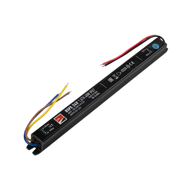 Драйвер для светодиодной ленты LED BSPS 24V 1,67A=40W IP67 3 г.гар.
