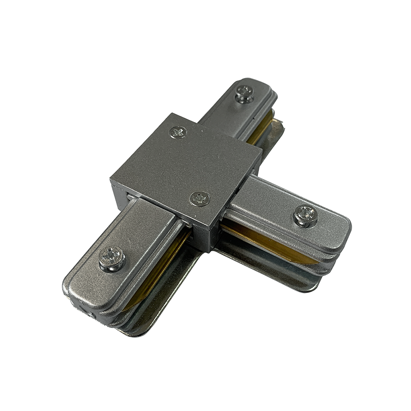 Коннектор для шинопровода осветительного серый T-образный PTR CT-GR