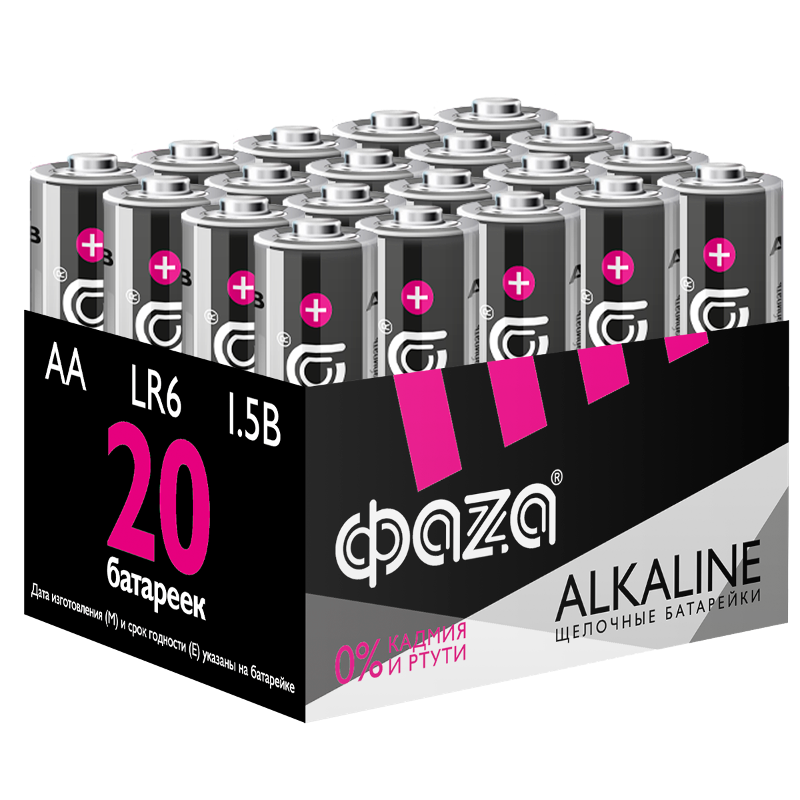 Батарейка LR 6 ФАZА Alkaline Pack-20 арт.5028098