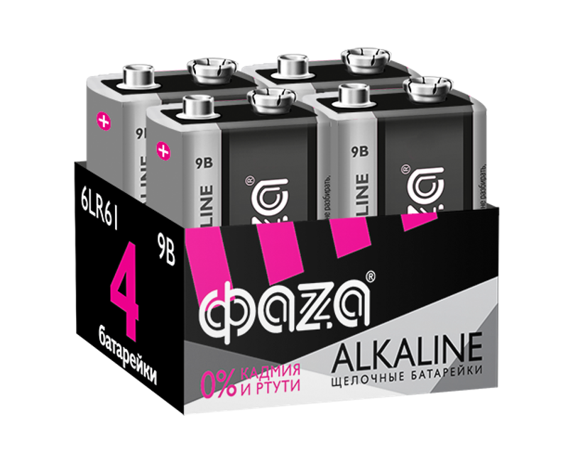 Батарейка "крона" LR61 Alkaline Pack-4