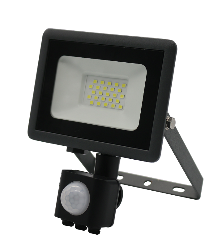 Прожектор светодиодный СДО-10 20w SENSOR 6500K GR IP65 230V
