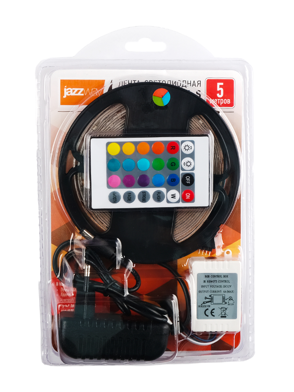 Лента светодиодная блистер MVS-2835/54-IP65-220V RGB 5m