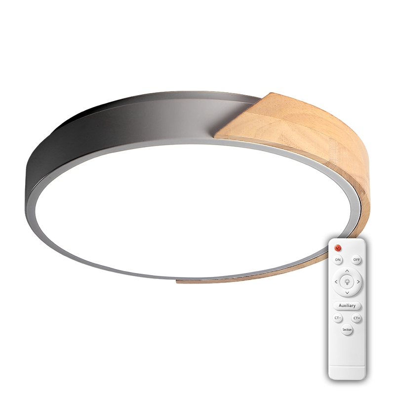 Светильник светодиодный бытовой PPB Sсandic-R 90w 3000-6500K GR/W с деревянной планкой IP20 D480*50