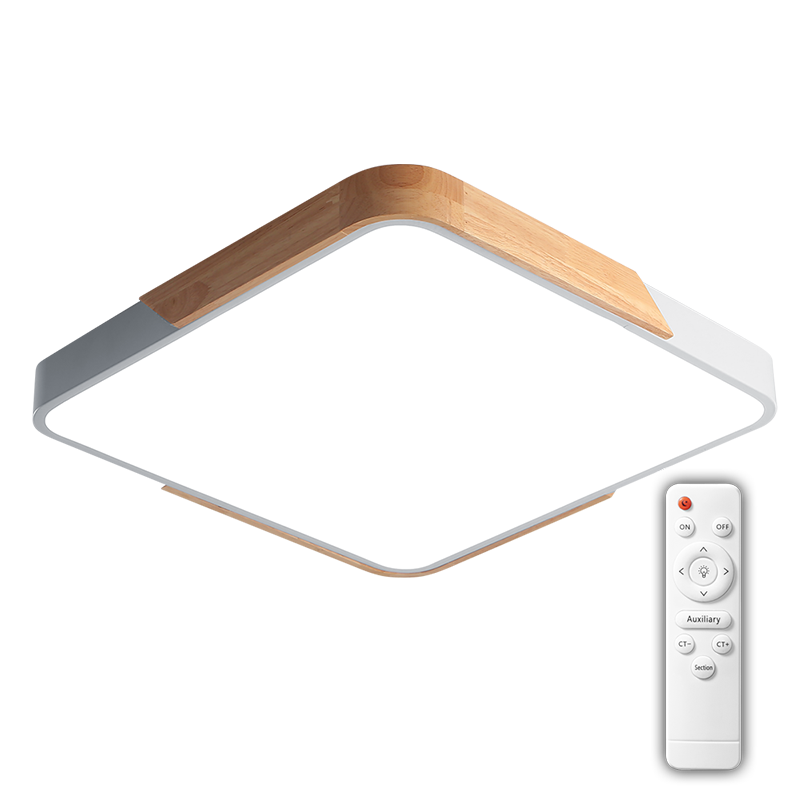 Светильник светодиодный бытовой PPB Sсandic-S 72w 3000-6500K WH/W с деревянной планкой IP20 430*430*50