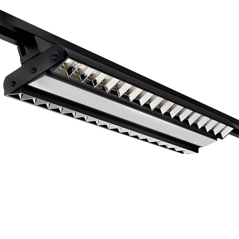 Светильник светодиодный трековый PTR 2296R 1F2S 96w 4000K 60°,120°,60° BL (чёрный) 540mm IP40